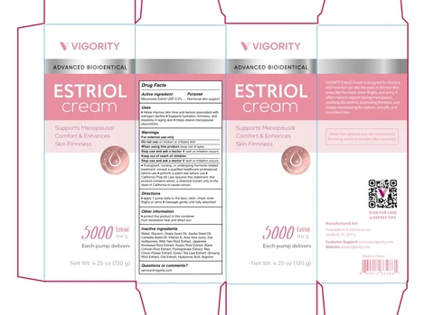 Vigority Estriol Cream 포장
