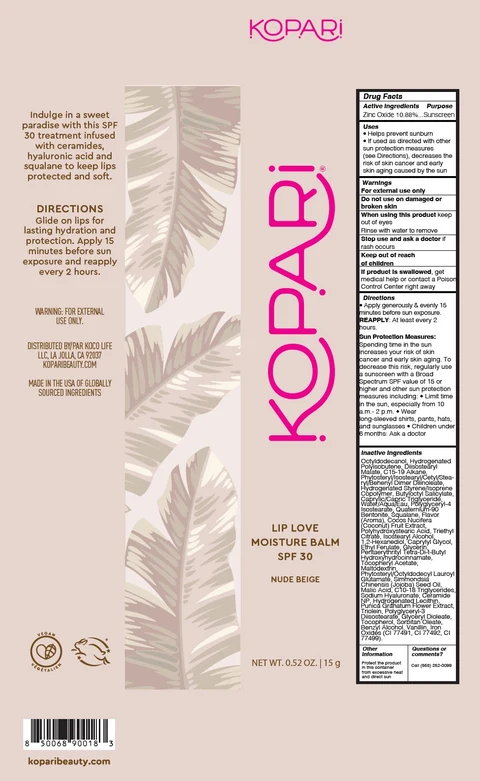 Lip Love Moisture Balm SPF30 - Nude Beige packaging