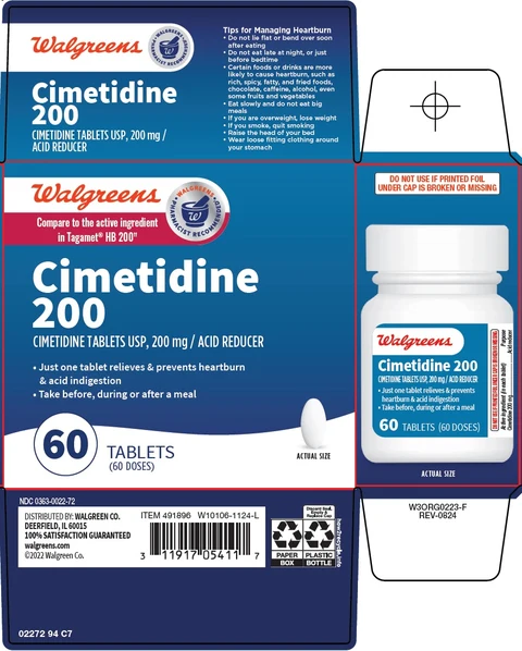 cimetidine 200acid reducer packaging