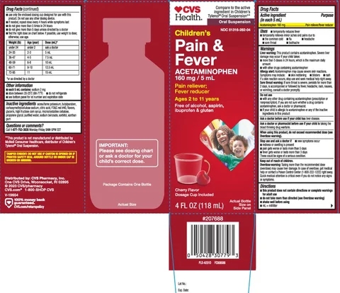 Childrens Pain and Fever packaging