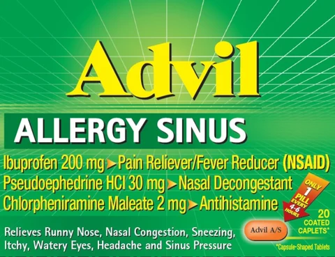 ADVIL ALLERGY SINUS 포장