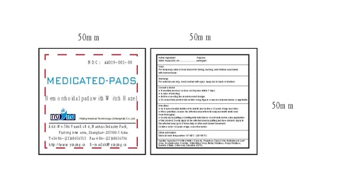 MEDICATED-PADS Hemorrhoidal Pads with Witch Hazel 포장