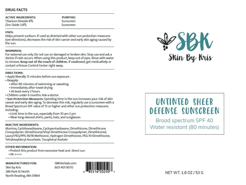 Untinted Sheer Defense 포장