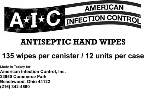 American Infection Control Antiseptic Hand Wipes 포장