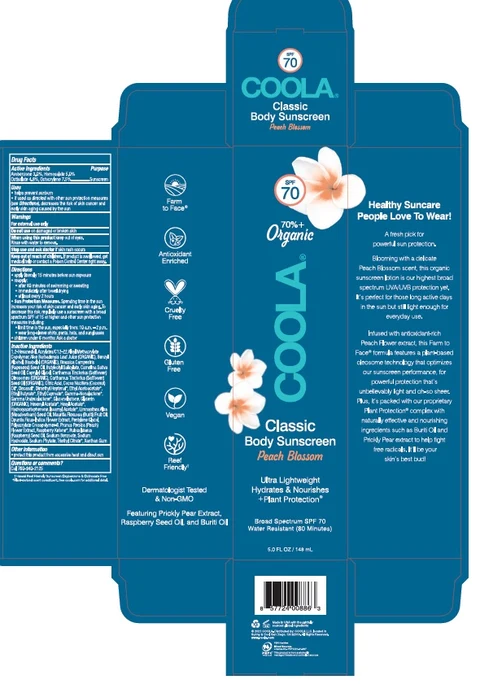 COOLA Classic Body Sunscreen SPF 70 - Peach Blossom packaging