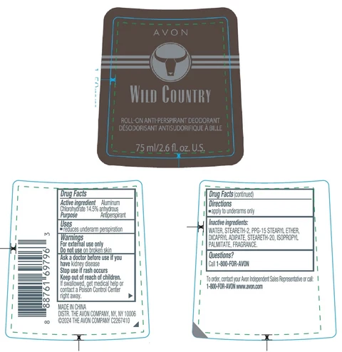 AVON Wild CountryRoll-On Anti-Perspirant Deodorant 포장