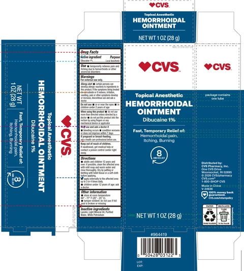 CVS Topical Anesthetic Hemorrhoidal 포장