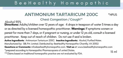 Antimonium Tartaricum 포장