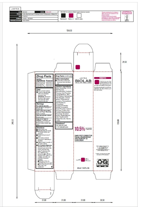 JAFRA BIOLAB DARK SPOT CORRECTOR FACIAL cream BROAD SPECTRUM SPF 30 SUNSCREEN 포장