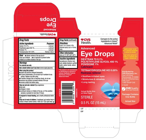CVS Advanced Eye Drops packaging