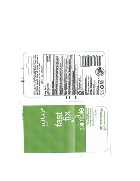 Alba Botanica Fast Fix for Pimple 포장