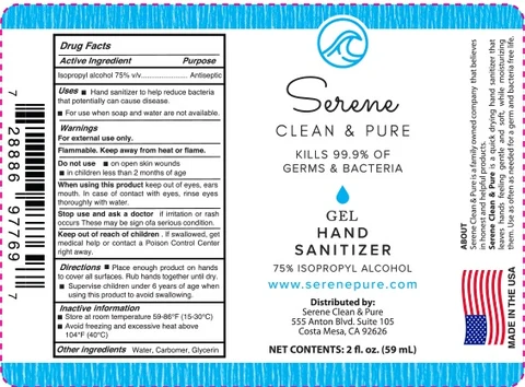Serene Clean and Pure Hand Sanitizer Gel 포장