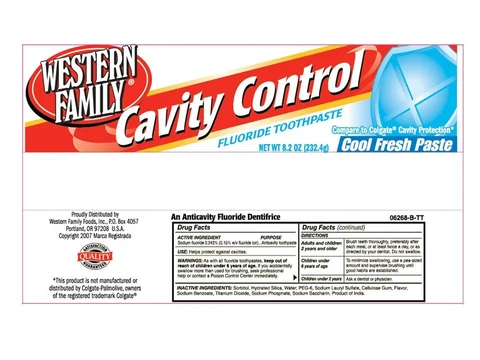 Western Family Cavity Control packaging