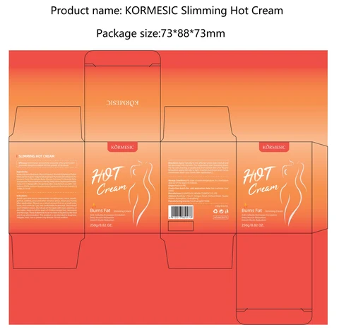 Kormesic slimming hot cream packaging