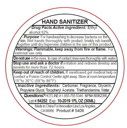 5406 hand sanitizer 포장