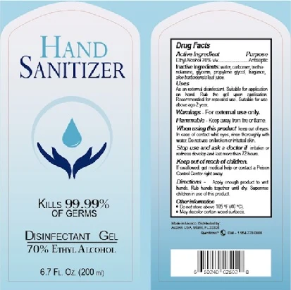 Hand Sanitizer packaging