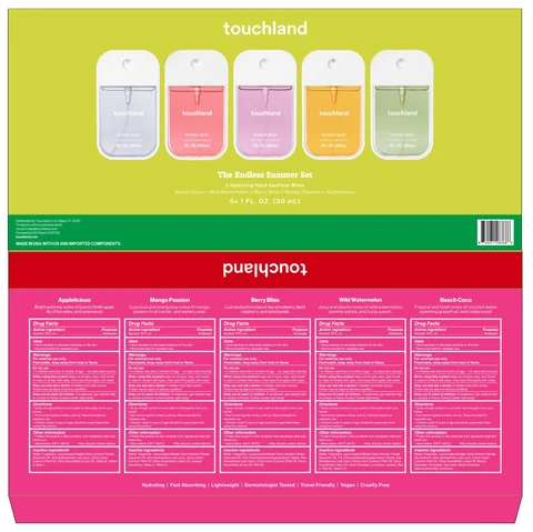 Touchland The Endless Summer Set Power Mist Hydrating Hand Sanitizer 포장