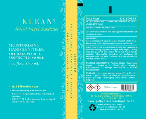 KLEAN 4-IN-1 Hand Sanitizer 포장