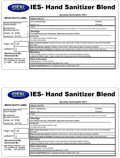 IES- Hand Sanitizer Blend 포장