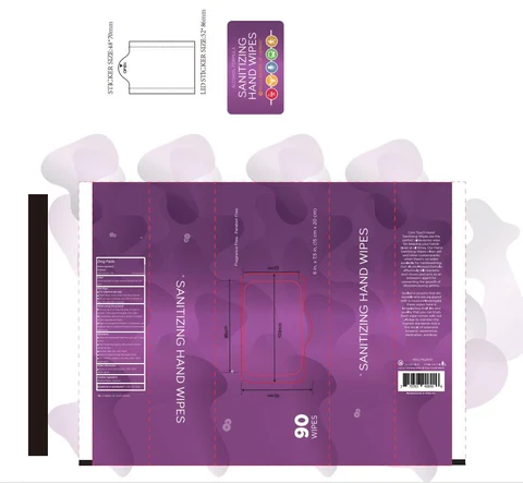 Sanitizing Wipes 포장