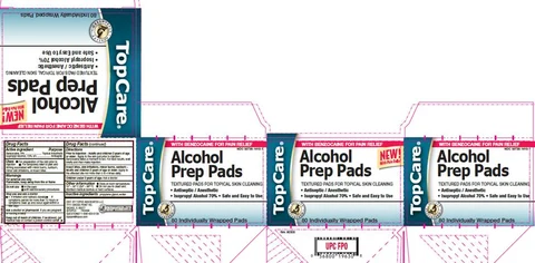 Alcohol Prep Pad with Benzocaine 포장