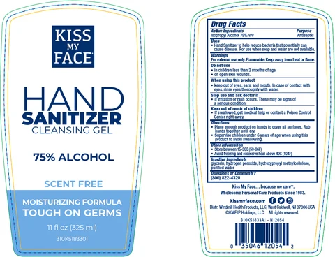 Kiss My Face Hand Sanitizer Cleansing Alcohol Scent Free 포장