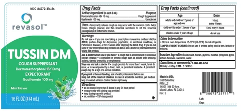 Revasol Tussin DM Cough Suppressant Expectorant packaging
