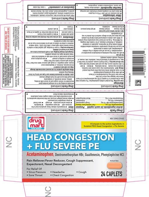 Head Congestion plus Flu Severe PE packaging
