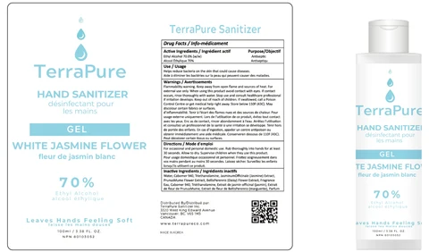 TerraPure HAND SANITIZER packaging