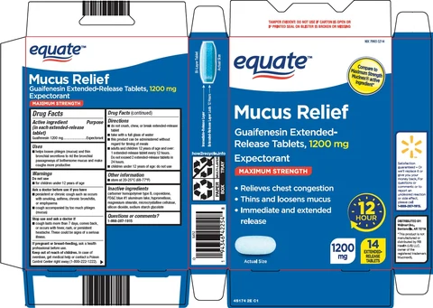 equate mucus relief packaging
