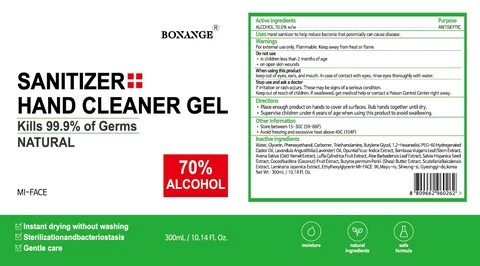 BONANGE HAND CLEANER 포장