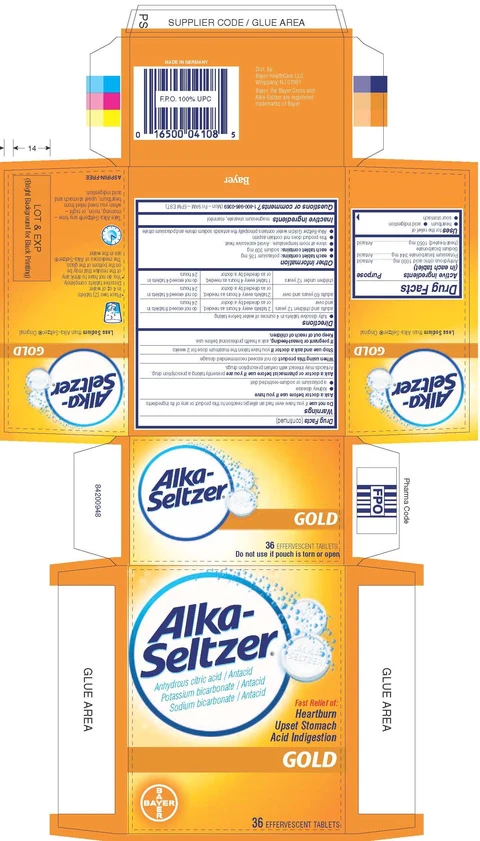 Alka-Seltzer Gold 포장