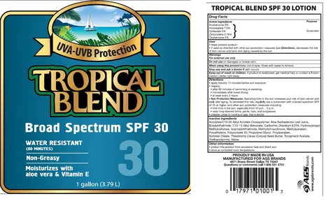 Specter CapitalTropical Blend Broad Spectrum SPF 30 Sunscreen packaging
