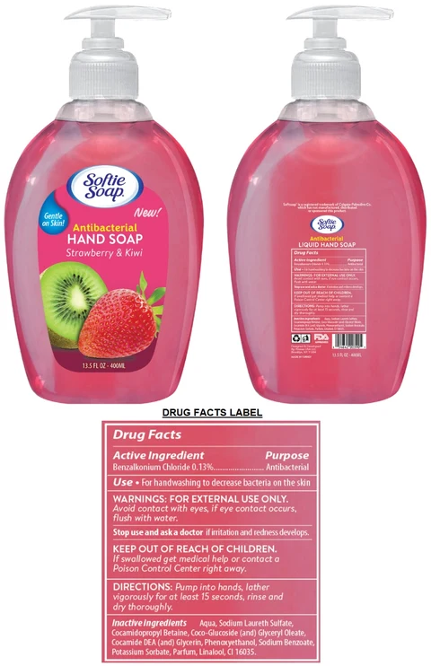 Softie Antibacterial HANDSOAP Strawberry and Kiwi 포장