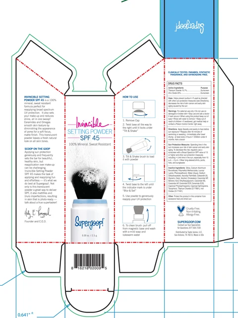 Invincible Setting powder SPF 45 포장
