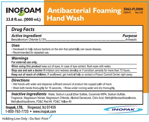 Inofoam Antibacterial Foaming Hand Wash packaging