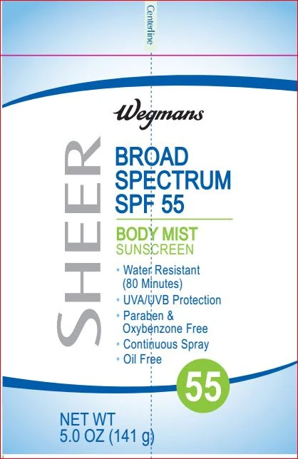 Body Mist SPF 55Wegman 포장