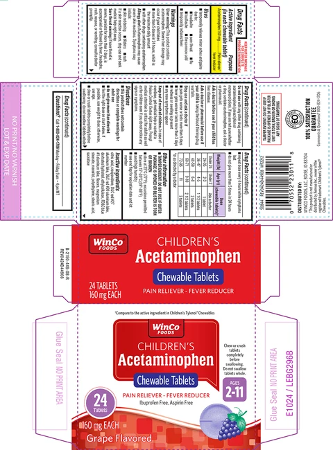 childrens acetaminophen packaging
