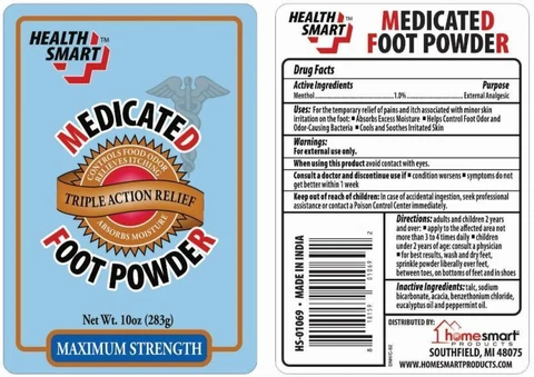 Health Smart Medicated Foot packaging