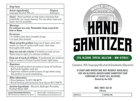 Hand Sanitizer 포장