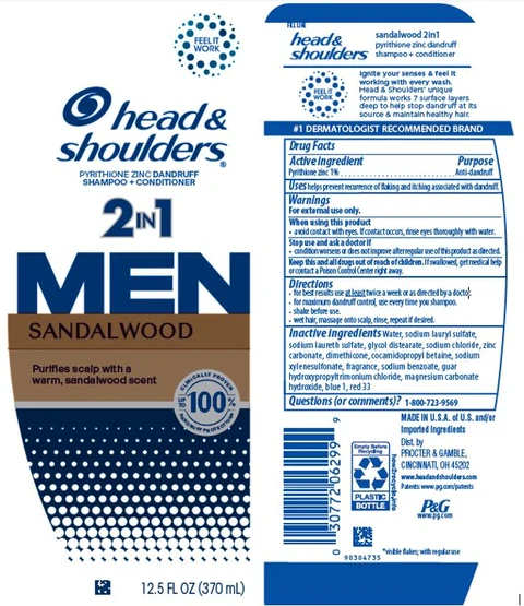 Head and Shoulders MEN Advanced Series Sandalwood 2in1 packaging