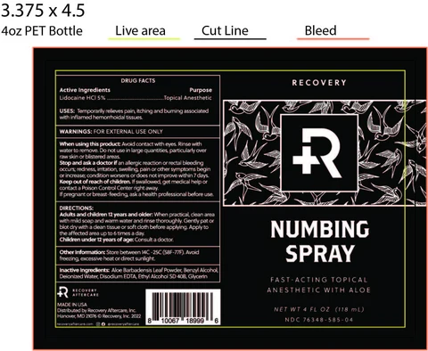 RECOVERY Numbing 포장