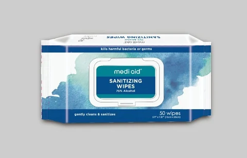 75% alcohol wipes 포장