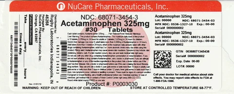 Acetaminophen packaging