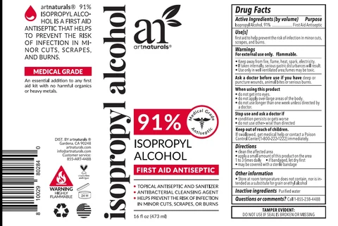 Isopropyl Alcohol 91% packaging