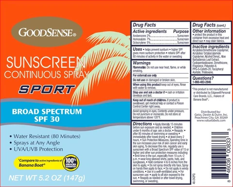 Sport Sunscreen SPF 30GoodSense packaging