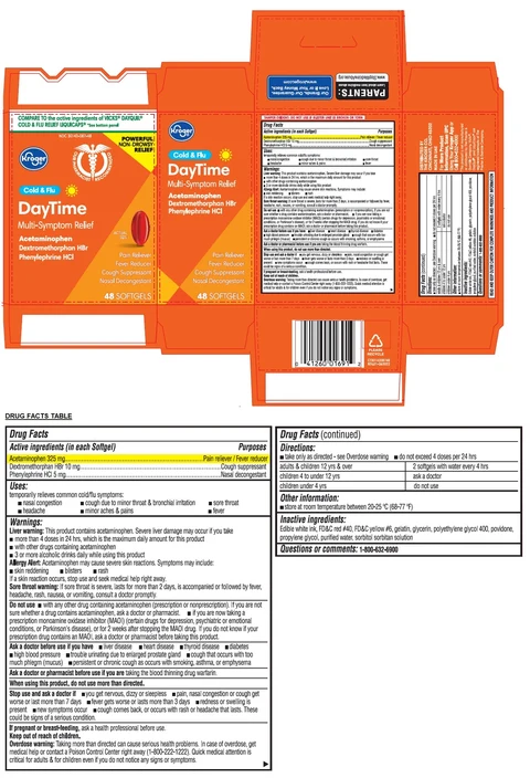 Kroger Daytime Cold and Flu Softgel 포장