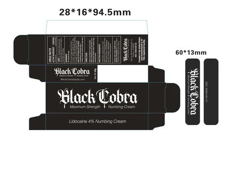 Black Cobra 4% Lidocaine Numbing Cream 포장