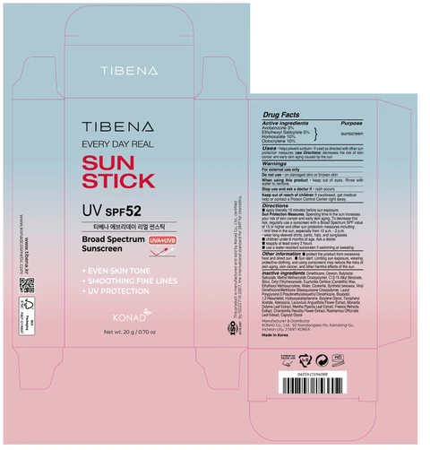 TIBENA EVERY DAY REAL SUNSTICK UV SPF 52 포장