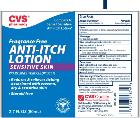 CVS Fragrance Free Anti-Itch packaging